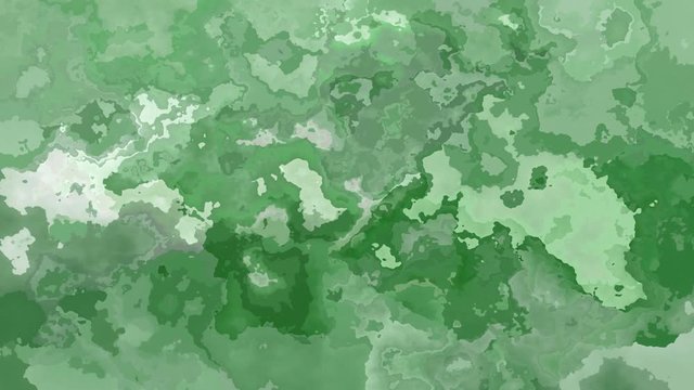 abstract animated twinkling stained background full HD seamless loop video - watercolor splotch liquid effect - color pistachio green