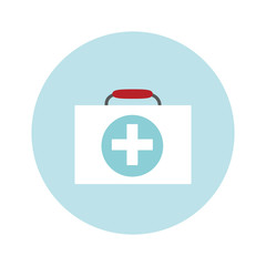 First aid kit flat icon for medical business