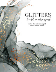 glass of water on black background