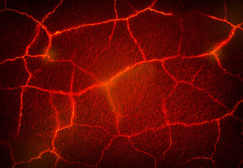 Obraz premium The red crack abstract for background