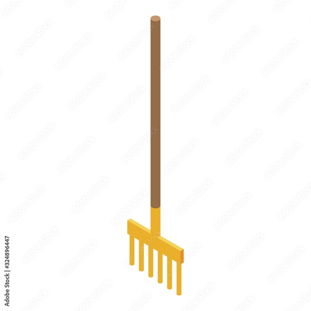 Poster garden fork icon. isometric of garden fork vector icon for web design isolated on white background