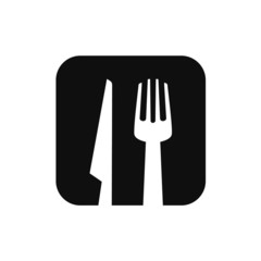 Fork knife spoon graphic symbols. Vector cutlery icons, isolated utensil image or tableware black silhouettes