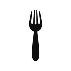 Fork knife spoon graphic symbols. Vector cutlery icons, isolated utensil image or tableware black silhouettes