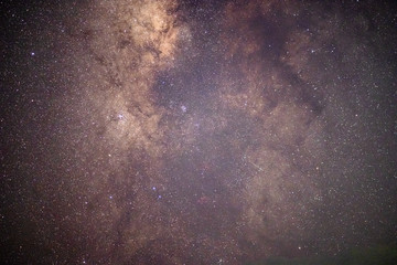 The stars and the milky way in the night sky are very beautiful.
