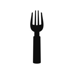 Fork knife spoon graphic symbols. Vector cutlery icons, isolated utensil image or tableware black silhouettes