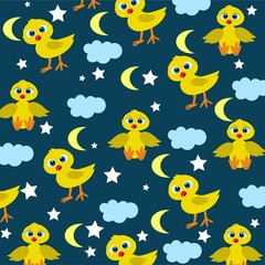 Fototapeta na wymiar cute easter chicken illustration pattern