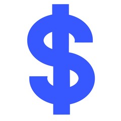 Dollar icon, money. Raster illustration