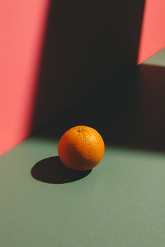 Orange on Colored Background