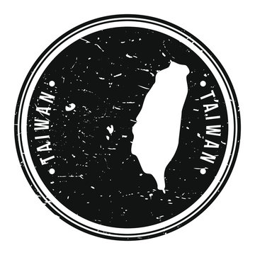 recommend clip art: Taiwan Map Symbol. Round Design Stamp Travel and Business Vector.
