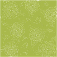 Vector floral detailed ornament on a colored background