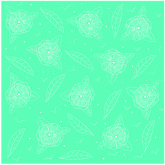 Vector floral detailed ornament on a colored background