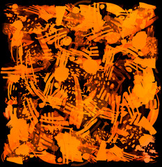 Modern multicolor futuristic pop art pattern made by markers.