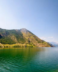Majestic mountain lake in Canada. Seton Lake. Lillooet, Whistler, Vancouver area.