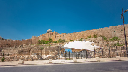 Al-Aqsa Mosque timelapse hyperlapse - third holiest place in Islam, Jerusalem, Israel
