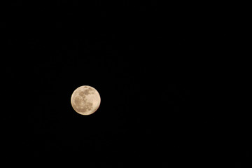 full moon in the night sky