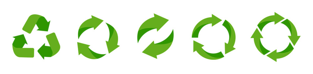 Recycle icon. Recycle vector symbols. Vector illustration