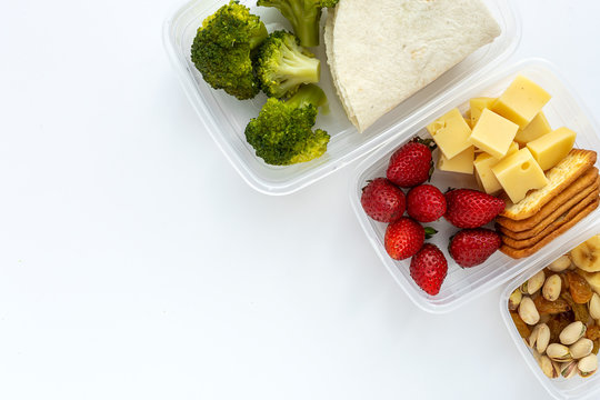 Food in Plastic containers ready to eat