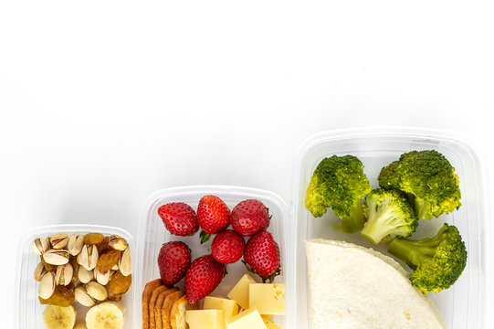 Food in Plastic containers ready to eat