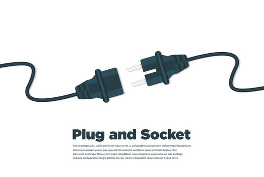Get connected plug and socket flat icon