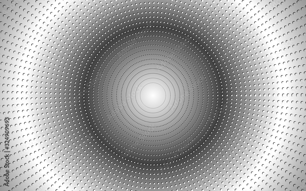 Poster abstract black circle shapes background a combination wit dots silver glitters element. vector desig