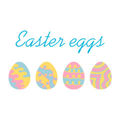 Easter eggs colorful set. Isolated. Vector illustration. Decoration element. Flat design