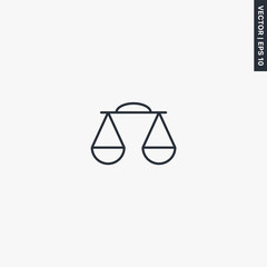 Libra, linear style sign for mobile concept and web design