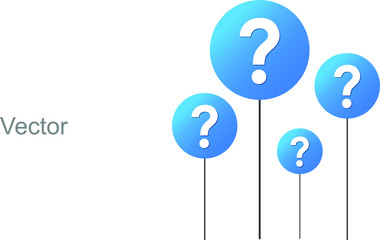 Quiz question mark vector concept