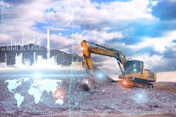 excavator control during road construction using a wireless network. Processing and analysis of...