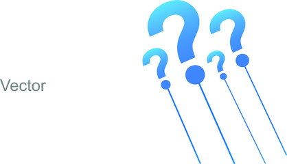 Quiz question mark vector concept