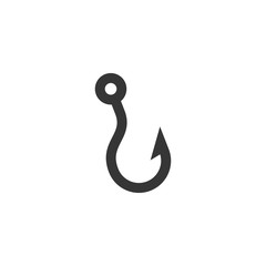 Fishing Hook Icon Vector Illustration