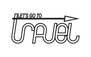 Black and white Let s go to travel