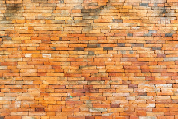 Fototapeta premium Beautiful brick walls that are not plastered background and texture. Background of old vintage brick walls.