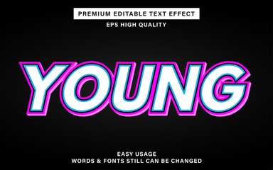 young text effect