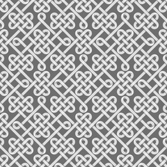 Fototapeta premium Vector seamless ornament of stripes weaved like celtic knots.