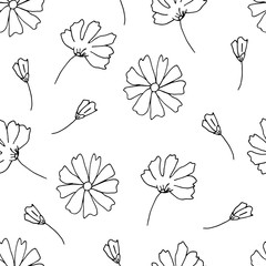 Seamless pattern with spring flowers