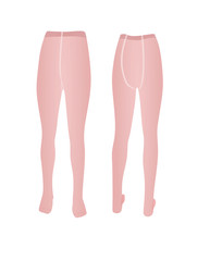 Pink kids pantyhose. vector illustration