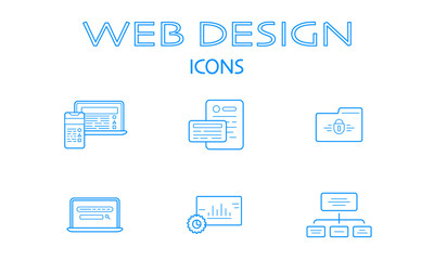 Set of icons for a site for website development