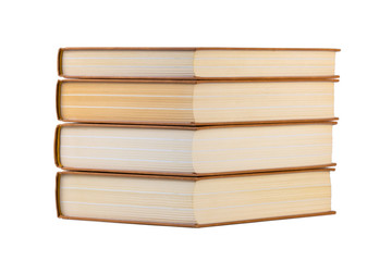 Stack of books isolated on a white background