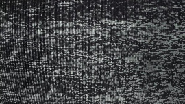 Static noise on a TV-display with no signal. VHS defects, TV noise, monitor artifacts, real glitches.