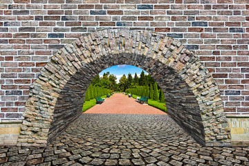 stone arch in the wall