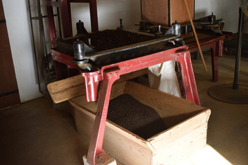 Tea factory inside, equipment and process, Sri Lanka 