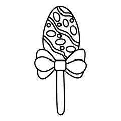 zendoodle easter egg on a white background for thematic design