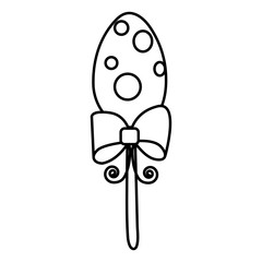 zendoodle easter egg on a white background for thematic design