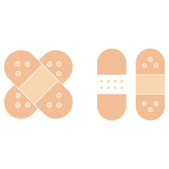 Adhesive plaster. Cutting treatment. Close the wound. Bleeding injury