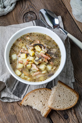 Sour rye soup.