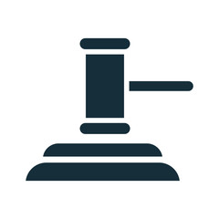 justice hammer device silhouette style