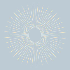 Hand drawn of rays exploding, sunburst vector eps 10