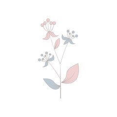 Flat vector floral bouquet design element spring