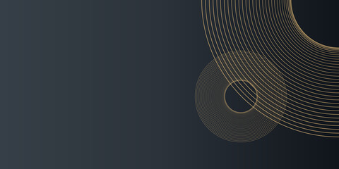 Gold Black Circle Triangle Line Dot Pattern Background for Presentation Design.