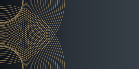 Gold Black Circle Triangle Line Dot Pattern Background for Presentation Design.